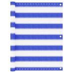 vidaXL Balkonscherm 75x500 cm HDPE blauw en wit, Tuin en Terras, Verzenden, Nieuw