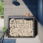 vidaXL Haardhoutrek 100x40x80 cm staal antracietkleurig, Huis en Inrichting, Verzenden, Nieuw