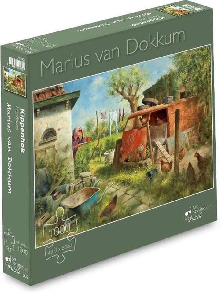Marius van Dokkum - Kippenhok Puzzel (1000 stukjes) | Art, Hobby en Vrije tijd, Denksport en Puzzels, Nieuw, Verzenden