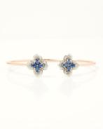 Manchetarmband - 14 karaat Roségoud - 1.46ct. tw. Saffier -