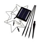 Solar kerstster priklamp op zonne-energie - 3 stervormige pr, Zonne-energie, Kunststof, Verzenden, Minder dan 50 watt