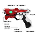 KidsTag Lasergame kopen - 4 laserguns rood/groen + 4 vesten, Ophalen of Verzenden, Nieuw