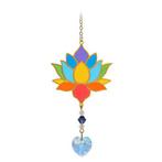 Suncatcher/Zonvanger/Zonnevanger - Lotusbloem Regenboog - Cr, Huis en Inrichting, Woonaccessoires | Overige, Nieuw, Ophalen of Verzenden