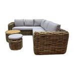 Sumatra XL hoek loungeset 4-delig naturel rotan, Tuin en Terras, Tuinsets en Loungesets, Ophalen of Verzenden, Nieuw