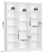 Moderne Boekenplank met 17 Compartimenten, Huis en Inrichting, Kasten | Boekenkasten, Verzenden, Nieuw