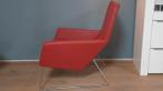 Label Don Fauteuil Refurbished in Rood Leder, Huis en Inrichting, Fauteuils, Zo goed als nieuw