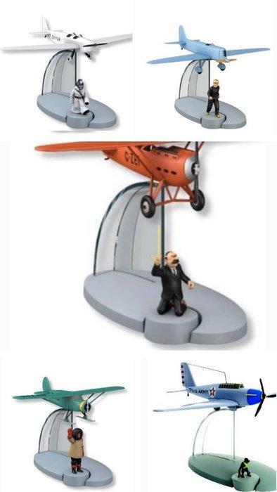 Miniatuur figuur - Tintin-Kuifje 5 Avions/Vliegtuigen en/in, Boeken, Strips | Comics