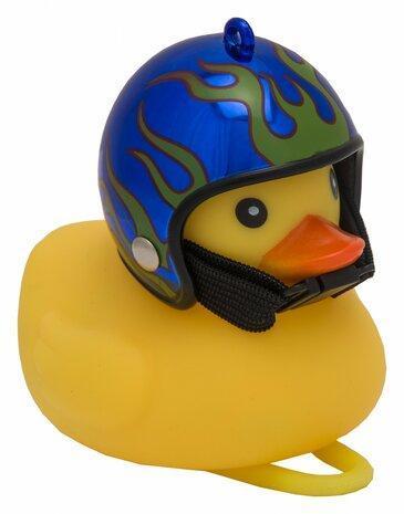 Kadotip: Badeend fietsverlichting / fietstoeter blauwe helm, Fietsen en Brommers, Fietsaccessoires | Overige Fietsaccessoires