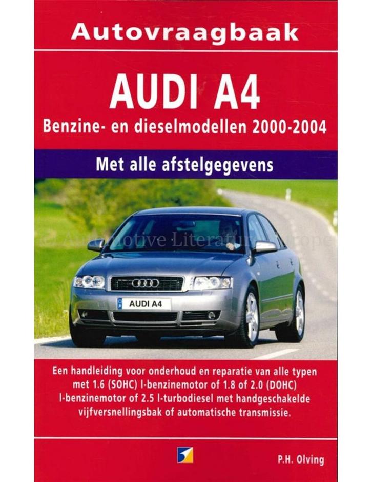 2001-2004 AUDI A4 BENZINE DIESEL VRAAGBAAK NEDERLANDS, Auto diversen, Handleidingen en Instructieboekjes