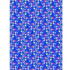 Decopatch papier Blauw vrolijke bloemenprint, Nieuw, Verzenden