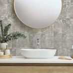 Wandtegel Ragno Lume Shell Handvorm Lichtgrijs Glans 6,5x23, Nieuw, 20 tot 40 cm, 10 m² of meer, Wandtegels