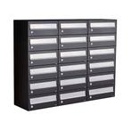 Brievenbusunit Hive set wand 3-breed, 6-hoog - zwart, Verzenden, Nieuw