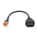 Harley Davidson 4 Pins OBD - 16 Pins OBD2 Verloopkabel Motor, Auto diversen, Verzenden, Nieuw