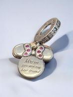 Minnie Mouse Bedel – Zilver, Roségoud &amp; Steentjes, Sieraden, Tassen en Uiterlijk, Bedels, Overige merken, Verzenden, Nieuw