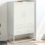 vidaXL buffetkast 68x39x111,5 cm staal wit, Huis en Inrichting, Kasten | Buffetkasten, Verzenden, 100 tot 150 cm, Nieuw, 50 tot 100 cm