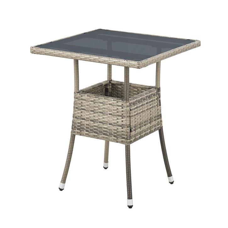 Polyrotan Tuintafel / Bijzettafel / Balkontafel Yoro - Vierk, Tuin en Terras, Tuintafels, Nieuw, Verzenden