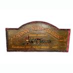Vintage Americana Trein Spoorweg - Reclamebord - Hout, Antiek en Kunst, Curiosa en Brocante