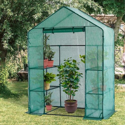 Tuinkas | Broeikas | Foliekas | Kas | 143x73x196cm | HDPE, Tuin en Terras, Kassen, Folie, Staal, Nieuw, Kweekkas, Verzenden