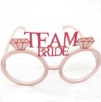 Bril Team Bride oud roze, Verzenden, Nieuw, Feestartikel, Geboorte of Huwelijk