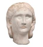 Oud-Romeins Marmer Portrethoofd van keizerin Orbiana - 27.5, Verzamelen, Mineralen en Fossielen