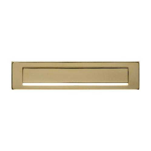 Intersteel Briefplaat 340x75mm met klep/regenrand - PVD, Tuin en Terras, Brievenbussen, Nieuw, Verzenden
