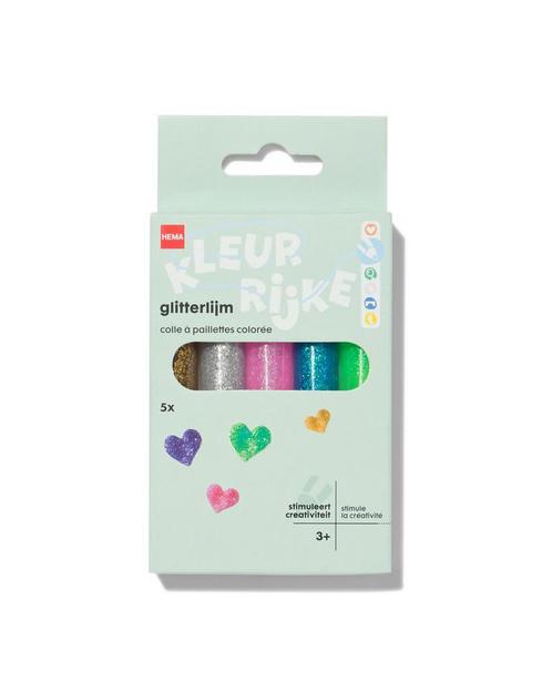 HEMA Glitterlijm - 5 stuks, Hobby en Vrije tijd, Knutselen, Nieuw, Verzenden