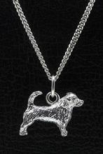 Zilveren Glen of imaal terrier met staart ketting hanger ..., Verzenden, Nieuw