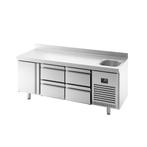 GGM Gastro | Koelwerkbank Premium PLUS - 1960x600mm - met 1, Verzenden, Nieuw in verpakking, RVS Meubilair
