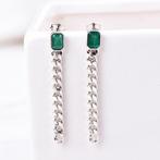 Zonder minimumprijs - Oorbellen Zilver - Emerald - Certified, Sieraden, Tassen en Uiterlijk, Oorbellen, Nieuw