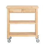 Keukentrolley Rubberhout met Lades & Planken – 80 cm, Huis en Inrichting, Verzenden, Nieuw