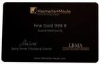 1/100 Ounce - Goud .999 - Heimerle + Meule, Germany - Met