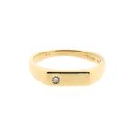 Gouden ring met diamant; 0,015 ct. | Diamonde, Sieraden, Tassen en Uiterlijk, Ringen, Gebruikt, Overige kleuren, Ophalen of Verzenden