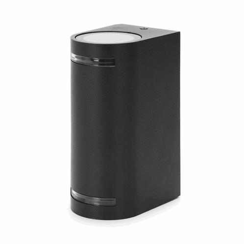 Buitenlamp rond zwart | dubbele GU10 lampvoet voor twee spot, Huis en Inrichting, Lampen | Overige, Nieuw, Verzenden