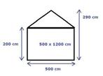 Premium Partytent PVC 5x12x2 mtr in Wit-Grijs (5x12 meter), Verzenden, Nieuw, 2 meter of meer, Partytent