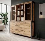 Meubella | Buffetkast eiken zwart 180x40x200, Huis en Inrichting, 150 tot 200 cm, Nieuw, Modern, 25 tot 50 cm