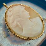 18 Krt. Gouden broche/hanger met camee | Antiek (vintage), Ophalen of Verzenden, Gebruikt, Goud, Overige merken