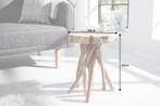 Exclusieve bijzettafel ROOT 30cm natuurlijk teak massief, Huis en Inrichting, Tafels | Sidetables, Ophalen of Verzenden, Nieuw