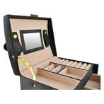 Beautylushh juwelen opbergdoos / sieradendoos zwart 17.5 x, Huis en Inrichting, Ophalen of Verzenden, Nieuw