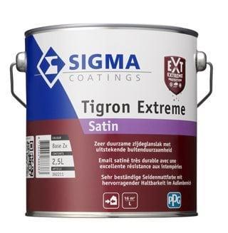 Sigma Tigron Extreme Satin - Kras en slijtvast - WIT - 1..., Doe-het-zelf en Verbouw, Verf, Beits en Lak, Lak, Wit, Nieuw, Minder dan 5 liter