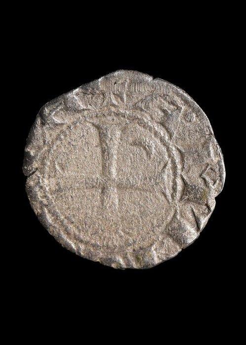 Middeleeuwen, kruisvaardersperiode Zilver Geslagen denier, Antiek en Kunst, Antiek | Overige Antiek