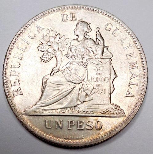 Guatemala. Un Peso 1896 (Zonder Minimumprijs), Postzegels en Munten, Munten | Europa | Niet-Euromunten