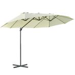 TRUUSK Dubbele Parasol Hangparasol Dubbele Scherm Met Kruk V, Verzenden, Nieuw