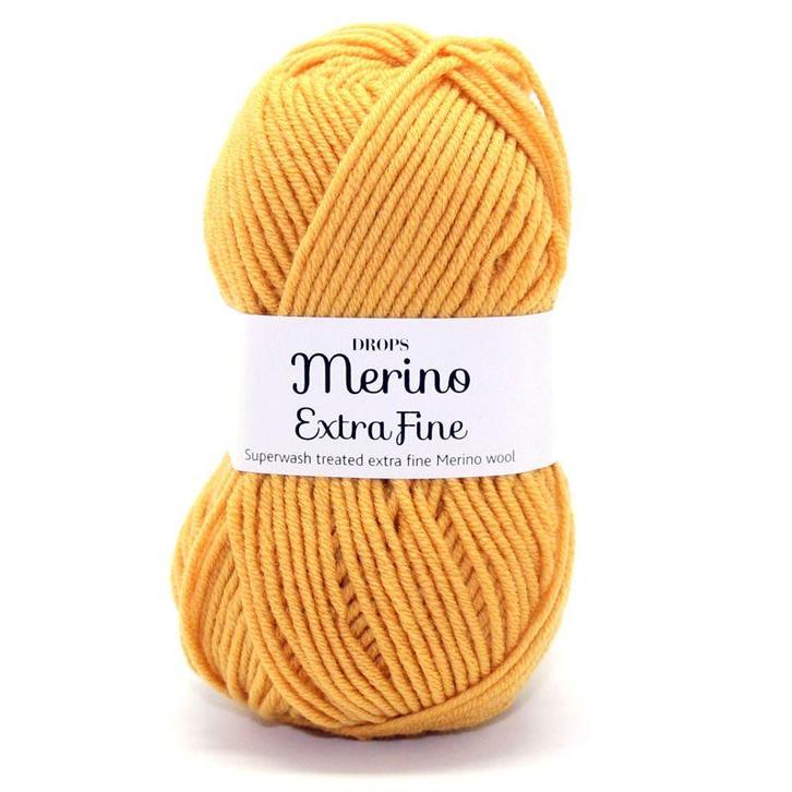 DROPS Merino Extra Fine Uni Colour - 30 mosterd - Wol Gare, Hobby en Vrije tijd, Breien en Haken, Ophalen of Verzenden