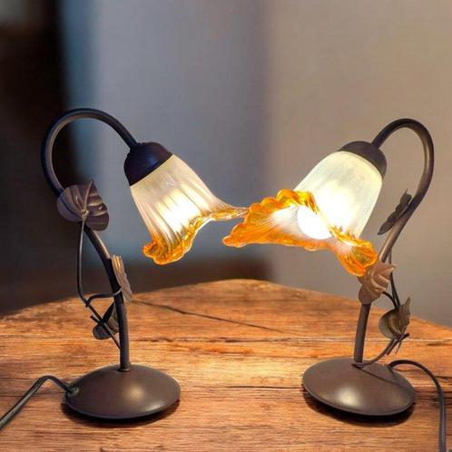 Vintage Design - Lamp - Glas, Metaal, Antiek en Kunst, Curiosa en Brocante