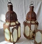 Lamp - Kristal, Messing - Twee kaarslampen - 50 cm, Antiek en Kunst