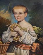 Italiaanse school (XX) - Ritratto di bambino con frutta