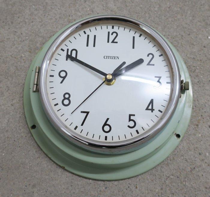 Wandklok - Citizen - Glas, Staal - 1980-1990, Antiek en Kunst, Curiosa en Brocante