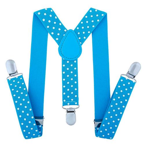 Fako Fashion® - Kinder Bretels - Stippen - 65cm - Lichtblauw, Kinderen en Baby's, Kinderkleding | Overige, Verzenden