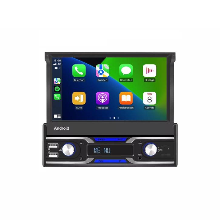 1Din Autoradio Apple Carplay Android Auto USB, Aux,, Auto diversen, Autoradio's, Ophalen of Verzenden