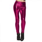 Metallic legging roze jaren 90, Verzenden, Nieuw, Feestartikel